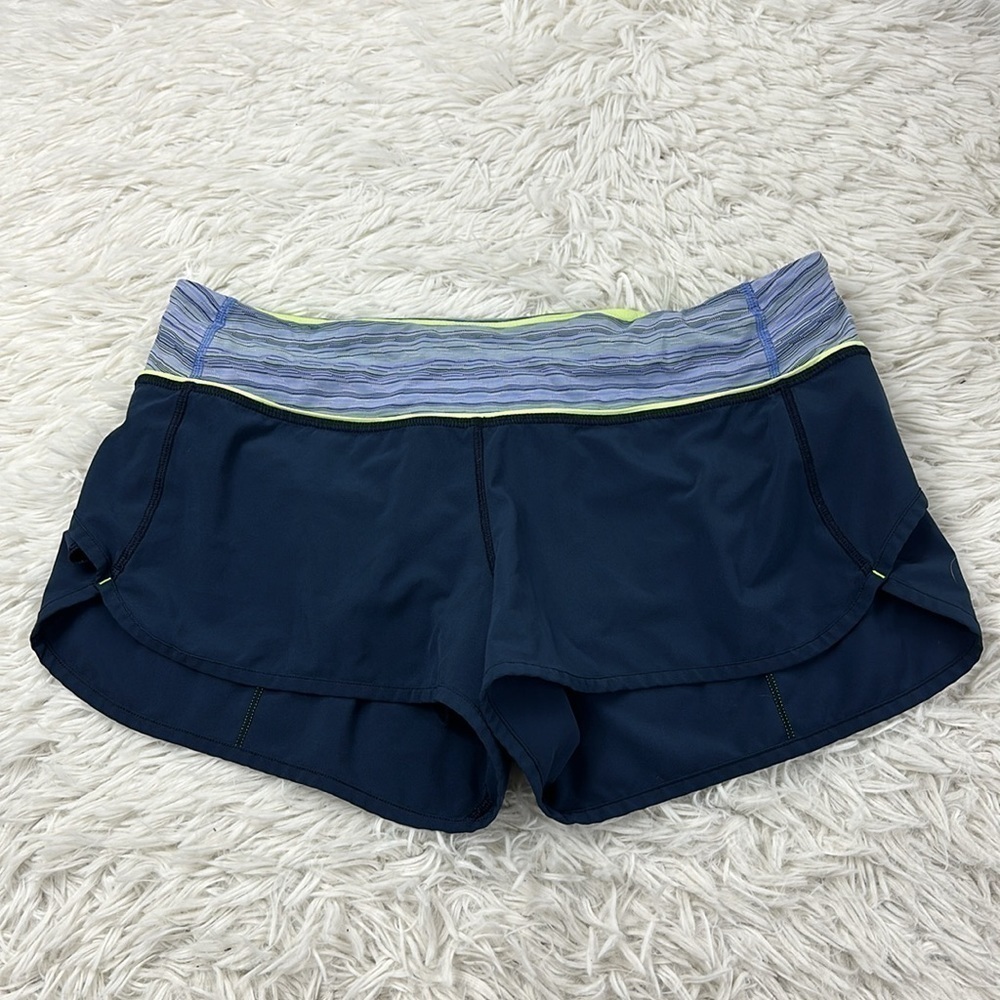 Lululemon Run: Speed Short *4-way Stretch Inkwell / Space Dye Twist Lullaby Ray